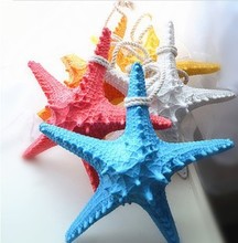 Free shipping New arrival Zakka Mediterranean-style large simulation resin fingers starfish wall sticker Home decoration 2024 - buy cheap