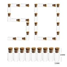 Mini frascos de vidro para garrafa-50 com rolha-marrom/transparente-11mm/22mm 1ml 2024 - compre barato