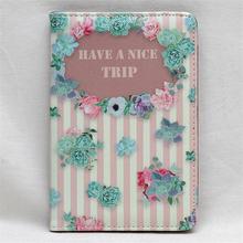 Lovely Flower Pattern Travel Passport Cover Document Card Travel Passport Holder Credit Card Case Ladies ID Card Wallet for Trip 2024 - buy cheap