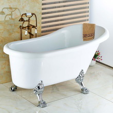 Free Standing Antique Brass Floor Mounted Bathtub Mixer Tap Faucet W/Hand Shower 2024 - buy cheap