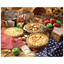 Картина из страз "Еда и напитки" на День Благодарения 5D "Сделай сам, алмазная вышивка в виде яблочного пирога, вышивка стразы, мозаичная картина, домашний декор 2024 - купить недорого