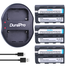 DuraPro 3pc NP-F550 NP-F570 NP F550 F570 Replacement Battery + USB Dual Charger for Sony CCD-SC55 CCD-TRV81 DCR-TRV210 MVC-FD81 2024 - buy cheap