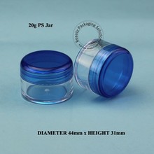 30pcs/lot Promotion 20g Plastic PS  Facia Cream Jar 2/3OZ Eyeshadow Pot Cobalt Blue Refillable Container 20ml Packaging 2024 - buy cheap