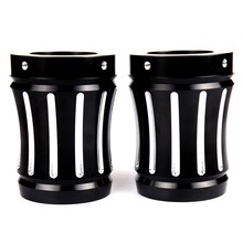 New 4" Black Moto Series Merge Style End Caps For Harley Road King Street Glide Road Glide Mufflers 2024 - buy cheap