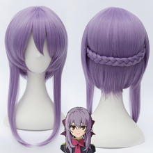 Seraph of the end Hiiragi Shinoa Wigs Light Purple Heat Resistant Synthetic Hair Perucas Cosplay Wig + Wig Cap + Bowknot Hairpin 2024 - buy cheap