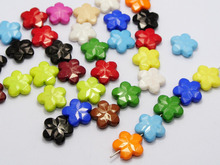 50 Mixed Bubblegum Color Acrylic Faceted Flower Charm Beads 18X18mm 2024 - buy cheap