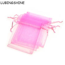 LUBINGSHINE 5x7 7x9 9x12 10x12cm 50PCS Jewelry Packaging Organza Bags Wedding Party Decoration Drawable Bags Gift Pouches 2024 - buy cheap