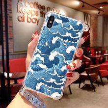 Jaomax silicone macio à prova de choque great wave oceano kanagawa caso de telefone para iphone 11 xs max 7 8 6s plus 5S se xr mar japonês capa 2024 - compre barato