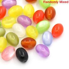 DoreenBeads Acrylic Spacer Beads Oval Mixed Polished DIY Jewelry Gift About 8mm( 3/8") x 6mm( 2/8"), Hole: Approx 1mm, 20 Pieces 2024 - buy cheap