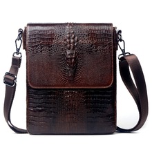 Genuine Leather Messenger Bags For Men Shoulder Bag Cowhide iPad Tablet Package Handbag Vintage Crossbody Bags 2024 - buy cheap