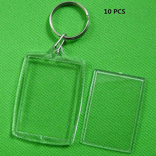 10pcs/Lot Rectangle Transparent Blank Acrylic Insert Photo Picture Frame With Keyring DIY Split Ring Gift 2024 - buy cheap