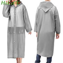 HILIFE Transparent Raincoat Women men Outdoor Travel Waterproof Camping Hooded Ponchos 5 Colors EVA Elastic Cuffs Rain Cover 2024 - buy cheap