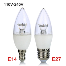 E27 E14 LED Bulb 5W 110V 220V COB LED Candle Lamp Light C37 Chandelier Lighting Clear Crystal LED Lamp for Home Decoration 2024 - buy cheap