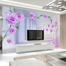 Custom Photo Mural Wallpaper 3D Stereo Space Rose Flower Living Room TV Background Wall Decor Non-woven Embossed Wall Paper Roll 2024 - buy cheap