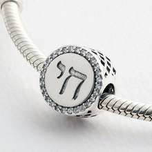 Abalorio de plata de ley 925 auténtica, cuentas de cristal redondas simples para pulseras y brazaletes originales Pandora, joyería 2024 - compra barato
