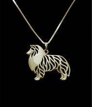 Collar de Shetland Sheepdog para amantes de las mascotas, joyería, regalo, venta al por mayor, bohemio, Chic, 12 unids/lote 2024 - compra barato