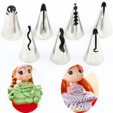 7Pcs/Set Russian Nozzles Pastry Puff Skirt Icing Piping Nozzles Pastry Decorating Tips Cake Cupcake Decorator Tool 2024 - buy cheap