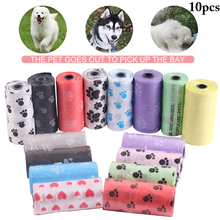 10Rolls 150pcs Clean Refill Garbage Bag Cute Printing Cat Dog Poop Bags For Outdoor Home Pet Cleaning Supplies Random Color 2024 - buy cheap