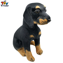 Muñeco de peluche de perro Rottweiler para niños y adultos, muñeco de felpa de animales de peluche, regalos de cumpleaños, decoración de la habitación del hogar 2024 - compra barato