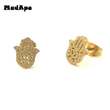 MadApe-pendientes con forma de tótem para mujer, aretes de acero inoxidable, Color dorado, joyería 2024 - compra barato