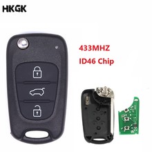 3 Buttons Folding Remote Key ID46 Chip 433Mhz for Hyundai I30 IX35 TOY40 Blade Car keys 2024 - buy cheap