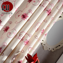 Pastoral Blackout Curtains For Living Room Embroidered Floral Bedroom Curtains Cotton Linen Fabric Thick Window Treatments Panel 2024 - buy cheap