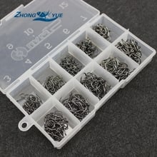 2boxes 1000 Pcs 3# -12# Carbon Steel Fishing Hook Fishhooks Durable Pesca Jig Head Fishing Hooks with Hole Carp Fishing Tackle B 2024 - buy cheap