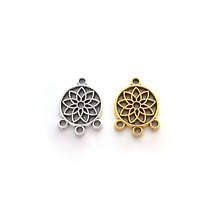 30 x pingente com tom de prata/ouro tibetano, conector de apanhador de sonhos, 2 lados, para brincos diy, jóias, descobertas 19x14mm 2024 - compre barato