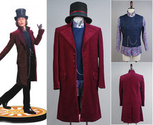 Filme cosplay charlie e a fábrica de chocolate willy wonka traje cosplay terno completo trajes de halloween 2024 - compre barato