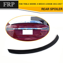 FRP Unpainted Black Primer Auto Car Rear Wings Trunk Spoiler For Tesla Model S Sedan 2012-2017 2024 - buy cheap