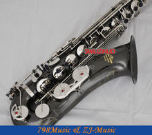 Profissional New Black Silver Nickel Tenor Saxophone Alta F # Com Caso 2024 - compre barato
