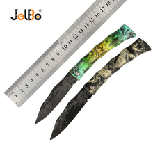 Mini cuchillo plegable de bolsillo portátil JelBo, cuchillo plegable de diseño de acero inoxidable, cuchilla plegable para acampar al aire libre, herramienta de supervivencia y caza 2024 - compra barato