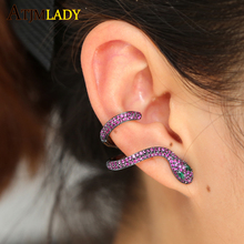 2019 New Cz Stud Earrings Luxury Jewelry AAA Cubic Zirconia Stud Earring Fashion Personality Snake Statement Earrings For Women 2024 - buy cheap