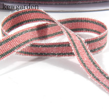 Kewgarden-Cinta de grogrén con borde peludo, cinta de 10mm y 1cm hecha a mano, pendientes de lazo, cintas de embalaje de satén, Riband de 5 metros 2024 - compra barato