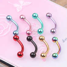 Eyebrow stud mix 8 colors 200pcs/lot body piercing jewelry stainless steel color plated Carved Barbell Eyebrow Bar 2024 - купить недорого