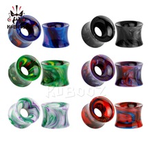 new arrival fashion acrylic ear plugs tunnel body jewelry expander 6 colors pair selling 2pcs/lot ear gauges 2024 - buy cheap