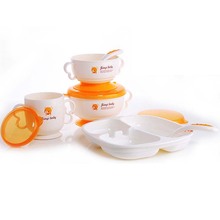 6 pçs/set Bebê Talheres Conjunto Seguro PP Copo Tampa Tigela Colher Conjunto Garfo com Otário Crianças Dinnerware Pratos Alimentando 2024 - compre barato