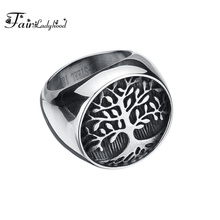 Винтажное обручальное кольцо FairLadyHood с изображением дерева жизни, обручальное кольцо из нержавеющей стали 316L для мужчин и женщин, ювелирные изделия 2024 - купить недорого