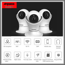 Anpwoo-cámara de seguridad IP inalámbrica para el hogar, dispositivo de vigilancia con WiFi, 1080P, 2,0 M, HD, visión nocturna, detección de movimiento, CCTV, Monitor de bebé 2024 - compra barato