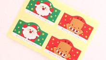 Free shipping Christmas decoration Santa Claus reindeer DIY sticker gift packing stickers party supply favors 2024 - buy cheap