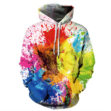 Толстовка Мужская/женская с 3D-принтом граффити, свитшот, пуловер с капюшоном в стиле хип-хоп, Харадзюку 2024 - купить недорого