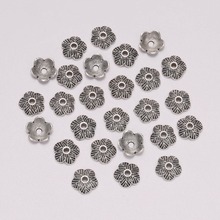 Lote de 50 unidades de tapas de cuentas de 9mm para cuenta de joyería, accesorios para fabricación de joyas, con receptáculo de extremo de flor Torus 2024 - compra barato