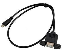 LBSC 50cm USB 2.0 B Female socket Printer Panel Mount to USB Micro B 5 pin male cable 2024 - buy cheap