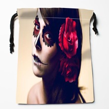 Best Skull Woman Drawstring Bags Custom Storage Printed Receive Bag Compression Type Bags Size 18X22cm Storage Bags 2024 - buy cheap