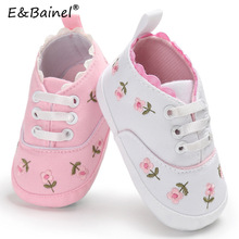 E&Bainel Baby Girl Shoes First Walker White Lace Floral Embroidered Soft Shoes Prewalker Walking Toddler Infant Baby Shoes 2024 - buy cheap