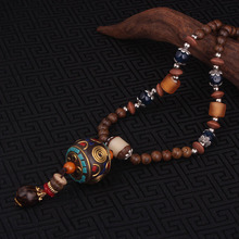 Модное ожерелье evade peace в золотистой оплетке, винтажное непальское ожерелье, винтажные тибетские Подвески ручной работы sanwood 2024 - купить недорого