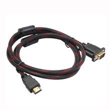 Full HD 1080P HDMI Male To 15 Pin VGA Connector Adapter Converter Cable For HDTV May31 Factory price 2017 2024 - buy cheap