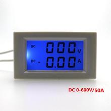 DC 0-600V/50.0A Digital Dual LCD Display DC Ammeter Voltmeter Power supply DC 3-40V With Blue Backlight  Volt Meter Ampermeter 2024 - buy cheap
