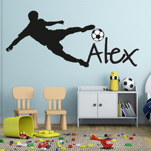 Football Soccer Ball Personalized Name Vinyl Wall Decal Poster  Art Children Wall Sticker Kids Room Decor Home Decoration A-92 2024 - buy cheap