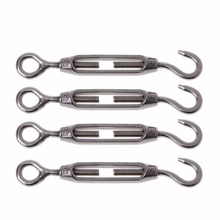 4PCS 304 Stainless Steel M4 Hook & Eye Turnbuckle Light Duty Wire Rope Tension 2024 - buy cheap